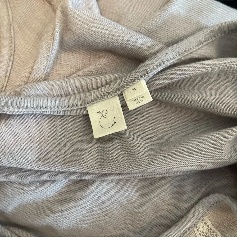 E by Eloise Floral Overlay Tank Top, Gray, medium - Picture 6 of 7